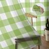 Grün Weiß Karierte Fensterdekoration Tüll Moderne Transparente Vorhänge für Küche Wohnzimmer Schlafzimmer Vorhänge Dekoration