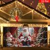 2D Flat Banner 1PC Multi-purpose Outdoor Holiday Decorations for Winter Santa Claus Christmas New Year and Carnival