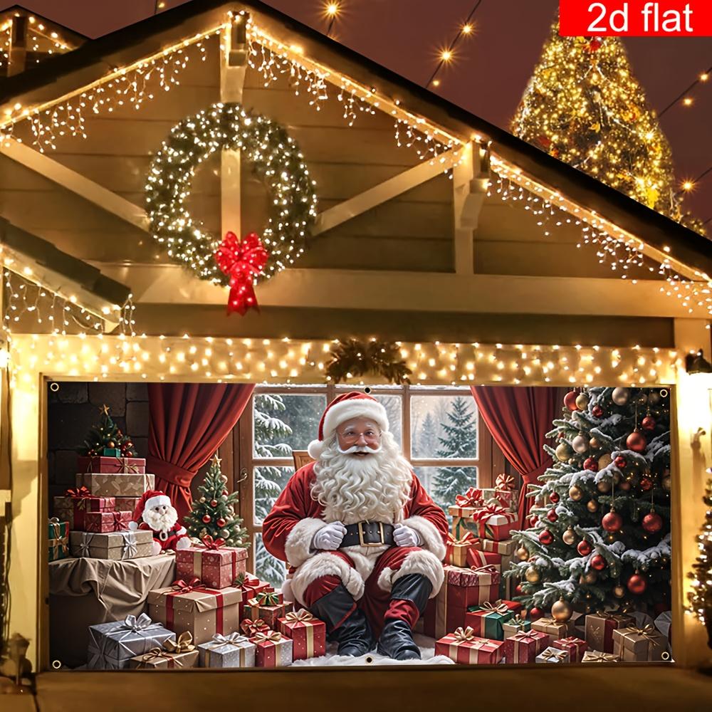 2D Flat Banner 1PC Multi-purpose Outdoor Holiday Decorations for Winter Santa Claus Christmas New Year and Carnival