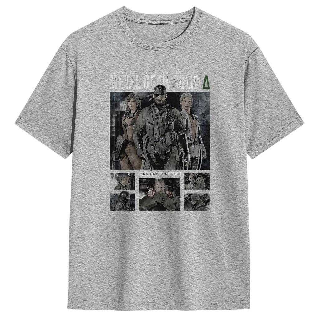Metal Gear Solid Game MGS Gaming  Men's T Shirts  Humor Tees Short Sleeve Round Neck T-Shirts Pure Cotton Plus Size Tops