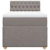 Box Spring Bed with Mattress Taupe 90 x 190 cm Fabric