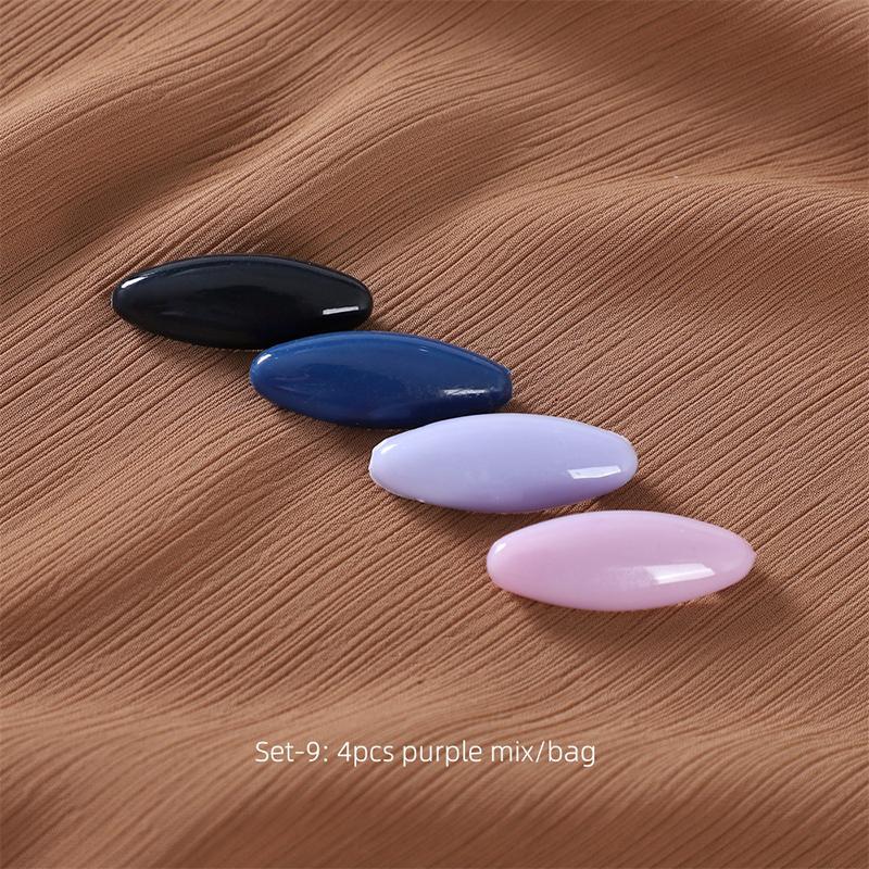 8Pcs/set High Quality Solid Color Plastic Brooch Needle Muslim Scarf Accessory Islamic Turban Safety Pins Elegantly Hijab Brooch