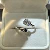 OEVAS 1.5CT 4.5CT Oval Cut Moissanite Rings For Women Adjustable S925 Silver One Size Wedding Band Fine Jewelry
