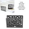Hollow Out Metal Napkin Holder Glossy Edge Stainless Steel Napkin Holder  Kitchen Countertop