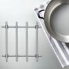 Silver Stainless Steel Trivets Non-Slip Feet Baking Pans Holder Insulation Pads  Living Room