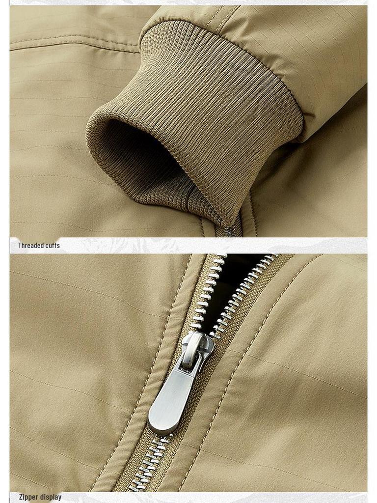 Men's Autumn/Winter Thick Cotton Jacket with Fashionable Baseball Collar - Casual American Workwear, Windproof, Warm Outerwear