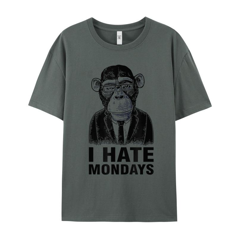 Graphic Unisexs Tshirts Oneck Short Sleeve 100 Cotton I Hate Mondays Tshirt Tops Tees Birthday Teeshirts