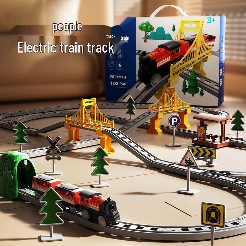 Free Shipping Assembled Fuxing Hao High-Speed Electric Train Set for Toddlers