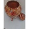 Bedrucktes Blattdesign Kupfer Wasserspender Topf Matka, Aufbewahrung, Heimküche Garten, 13 LTR