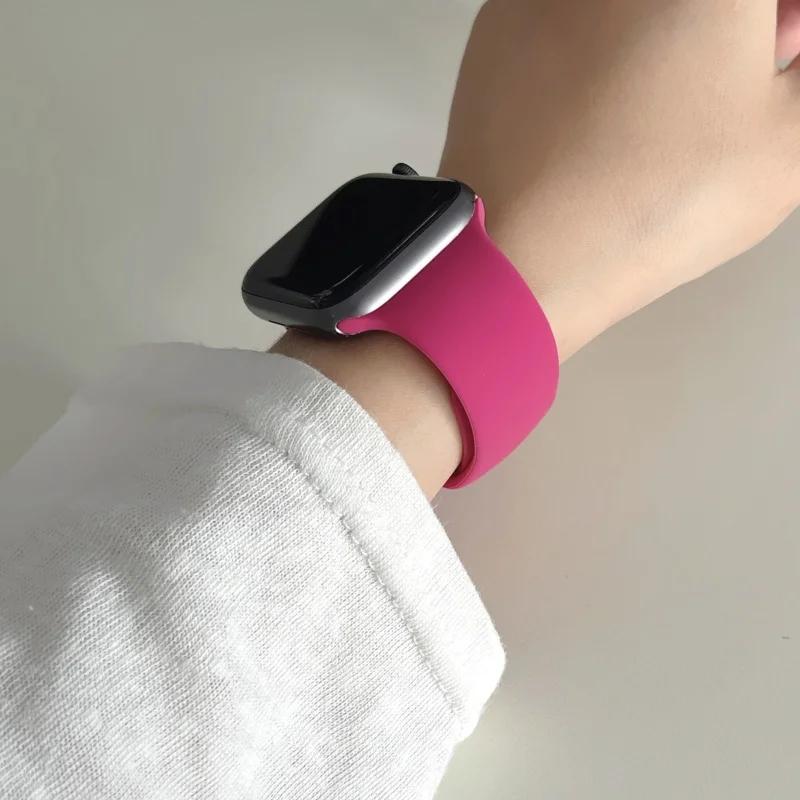 Straps For Watch 10 46 Mm 49mm 44 Mm 45mm 40mm 42mm 41mm 38mm Sport Bracelet iWatch Series 9 8 7 SE Ultra 2 Silicone Band