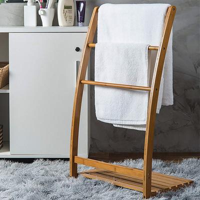 3 Tier Bamboo Freestanding Towel Rack Stand For Hotel Home Bathroom Towel Holder