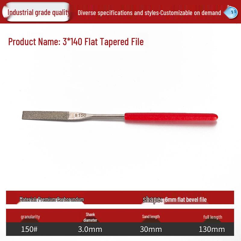 Lin Guang Diamantlegierung Feile PTF-10, 3x140mm Flachschrägfeile