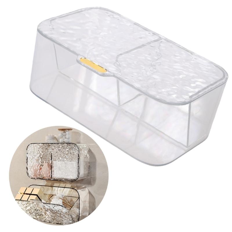 Wall Mounted Cotton Pad Storage Box Practical Hanging Cotton Pad Holder Storage Holder For Organized Living Spaces