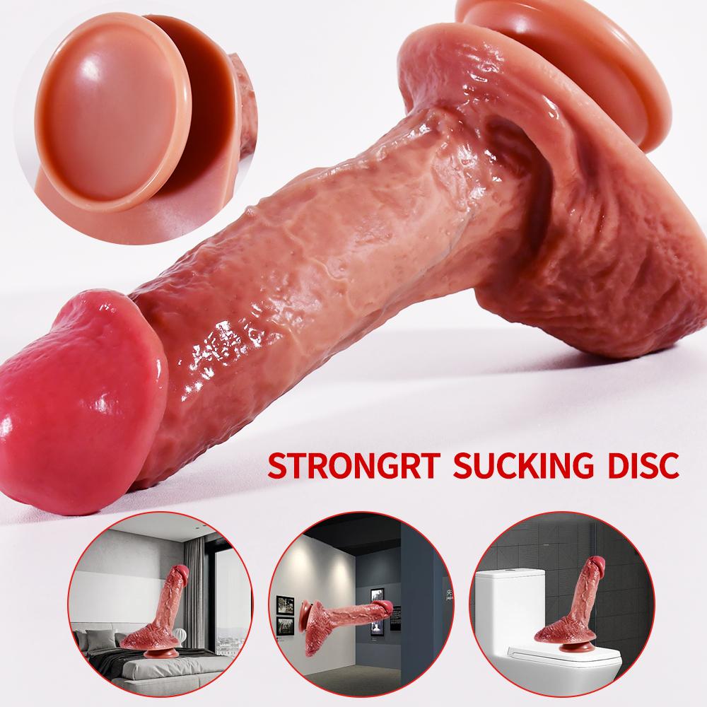 Großer Stout-Dildo, flüssiger Silikon-Dildo, Simulation Phallus, Orgasmus, Artefakt, weiblicher Masturbator, Erwachsene Produkte, AR149