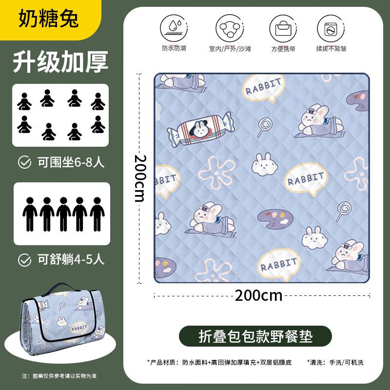 Milk Candy Rabbit Waterproof Picnic Mat