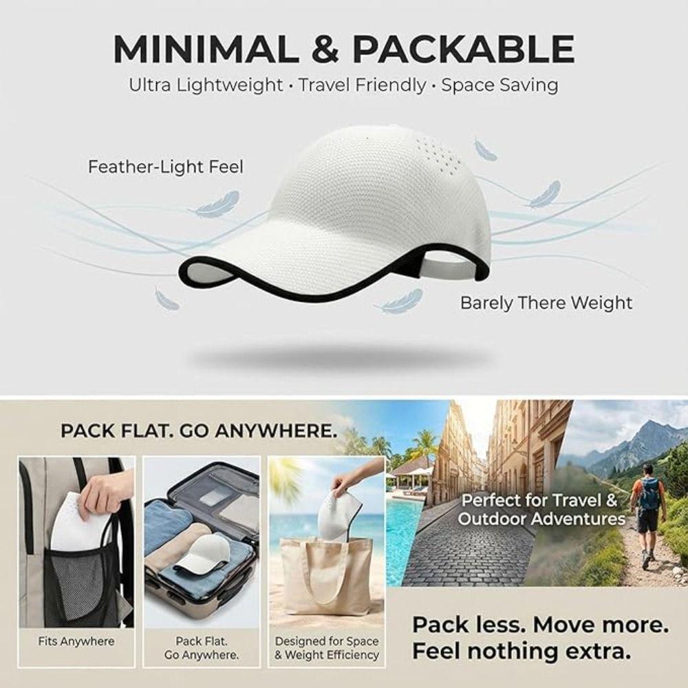 Packable Sports Hat Seamless Outdoor Hat Creative Gift Baseball Cap