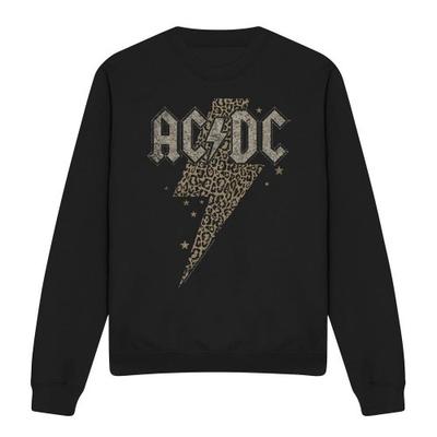 AC/DC Moletom Unissex Adulto Estampa de Leopardo Relâmpago