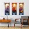 3Pcs Waterproof Flower Wall Sticker Plant Wall Sticker  for Office Living Room Study Cabinet