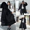 Women's Korean Style 3-in-1 Reversible Long Cotton Parka with Removable Liner and Slimming Waist