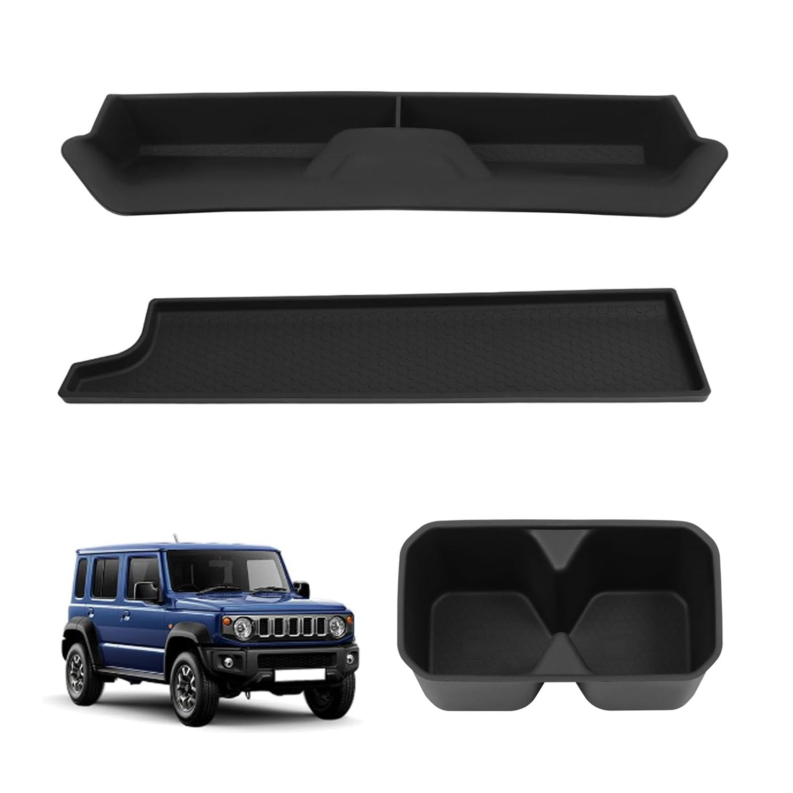 

LUCKEASY Поднос на пассажирское сиденье Бокс для хранения в центральной консоли для Suzuki Jimny Nomad JC74W Включает подстаканник и ручку для пассажирского сиденья Включает а