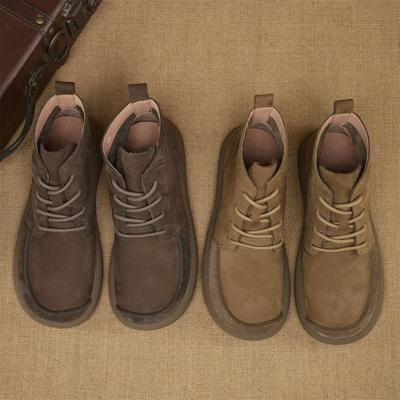 Vintage Top Layer Cowhide Autumn and Winter New Trend Martin Boots British Style Fashionable High Top Shoes Outdoor Men's Shoes