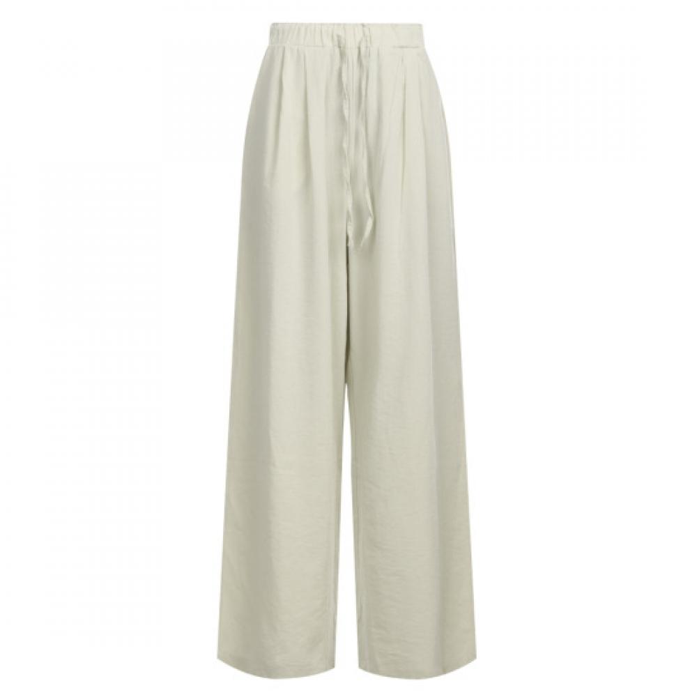 Shop   Women S elaStic 2 Pleat Wide Summer Cooling pantS Beige Pic Wpt 20741