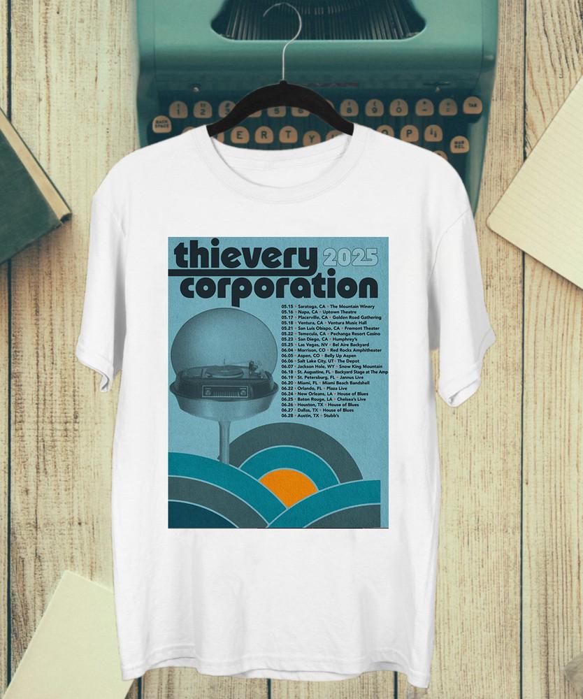 

Thievery Corporation Band Spring Tour May T Shirt Full Size S-5XL Unisex T-Shirt XL