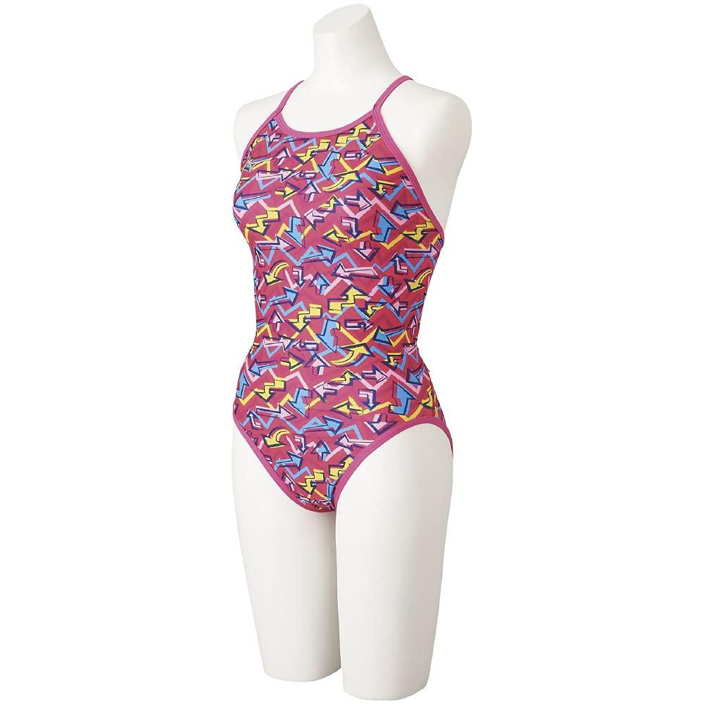Mizuno Medium Size for Gym Fitness and Swimming Girls' Exersuit, Cut, 140, N2MA1965, 65 Rose, Use,