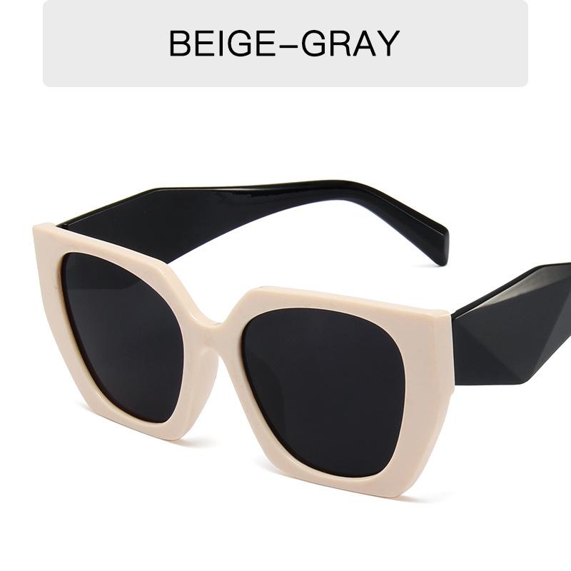 Jaunas modes kaķu acu saulesbrilles sievietēm luksusa zīmola dizaina vintage kvadrātveida liela izmēra punk saulesbrilles sievietēm Retro brilles