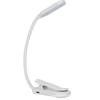 Rechargeable LED Clip-On Reading Light - Eye-Protective Bedside Desk Lamp for E-Books & Nightstands