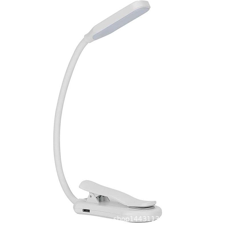 Clip-On LED Desk Reading Light with Eye Protection and Rechargeable Battery