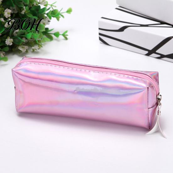 Soft-shell Pencil Bag Gradient Color Case, Cute Cylindrical Pen Pouch for Ink Spill Resistant Case Girls, Waterproof Stationery Students School