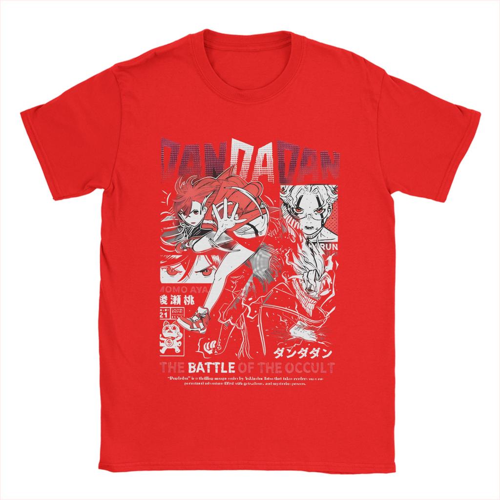 Dandadan T-Shirts Men Women Manga Action Comedy Anime  Crazy Cotton Tee Shirt Crewneck Short Sleeve T Shirt Gift Idea Tops
