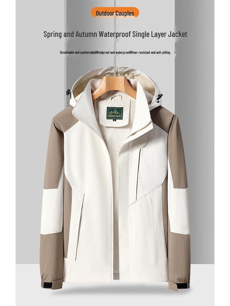 Unisex Waterproof Windproof Rain Jacket for Spring/Autumn - Lightweight Outdoor Travel & Mountaineering Coat