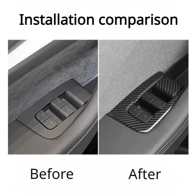 For Tesla Model Y/3/3+ Highland Window Lifter Switch Buttons Cover Trim Frame Button Stickers 2017-2024 Car Interior Accessories