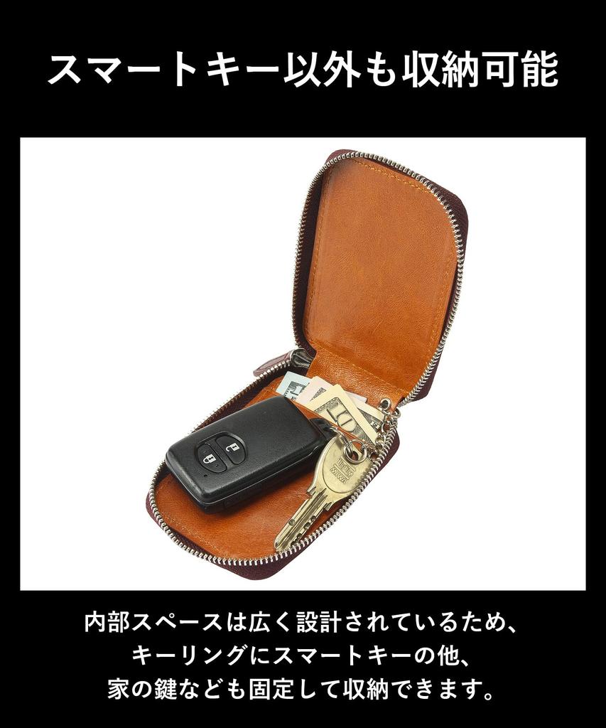 GORBE Smart Key Case, Italian Leather (Dark Navy)