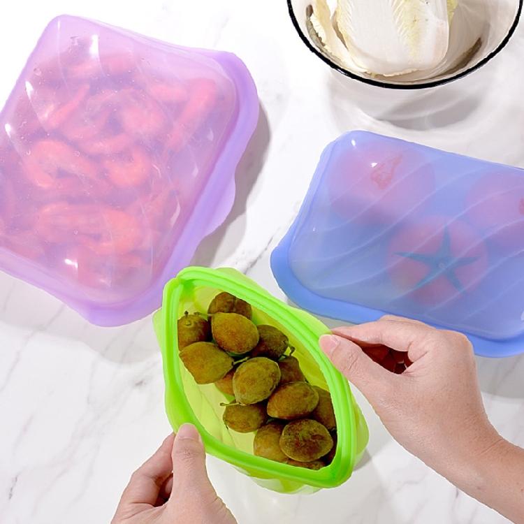 Sacs à Collations en Silicone de Qualité Alimentaire Contenants à Déjeuner Réutilisables Adaptés au Micro-ondes et au Congélateur Stockage de Cuisine Durable