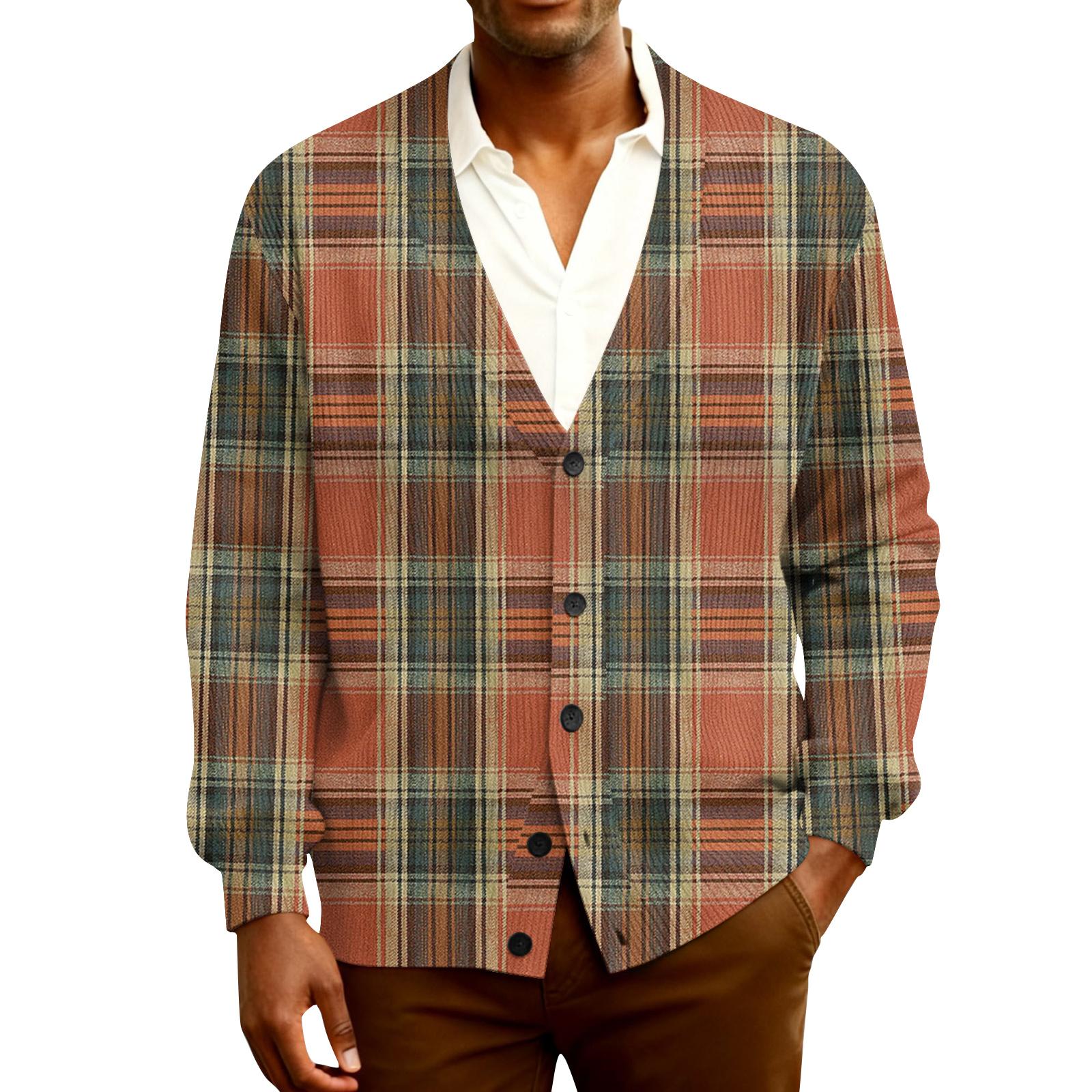 

Мужской кардиган с длинным рукавом, рубчатой вязки XXL