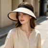 Foldable Sun Hat for Beach Straw Visor Hat, Women, Wide Brim Breathable UV Protection Summer Adjustable Outdoor Travel Vacation Women