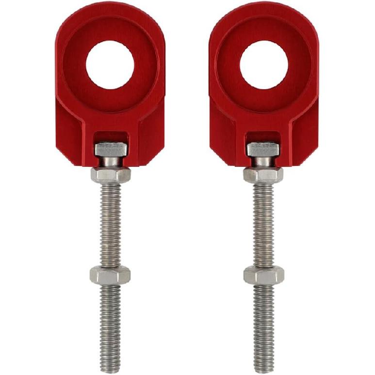 Dirt Bike Rear Axle Block Chain Adjuster CNC for CRF110 CRF110F CRF 110 110F 2013-2025 Red, Precision Machining | Easy Chain Tension Adjustment |