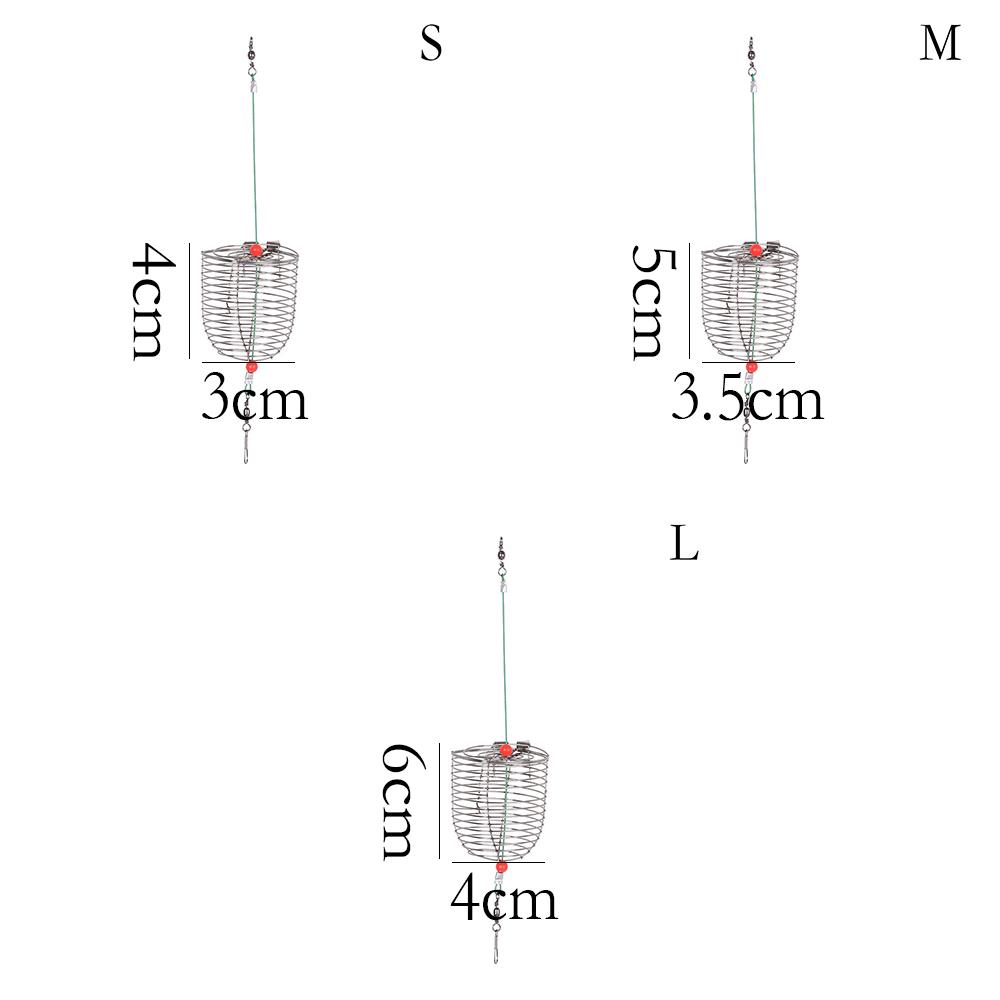 1PC Durable Aquarium Small Bait Feeder Crystal Shrimp Dry Food Feeding Fishing Lure Cage Stainless Steel Aquarium Bait Feeder