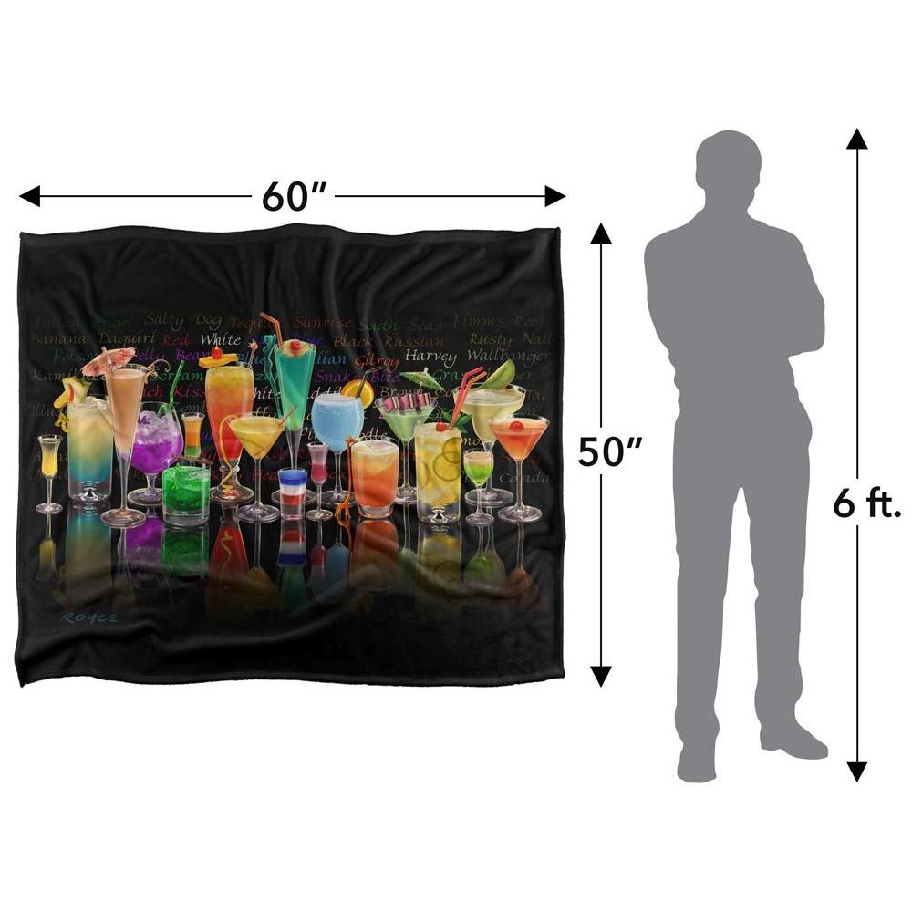 Royce McClure Tropical Drinks Silky Cocktail Supersoft Blanket