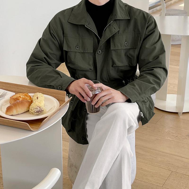 

Пиджак с лацканами для работы, мужская весна-осень, корейская версия, свободный, модный, повседневный, универсальный, красивый, пальто, верх 2XL зелёный