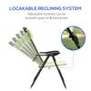 Folding Garden Chairs Set of 2, 5-Position Recliner Camping Chair with High Back, All Weather Texteline Seat