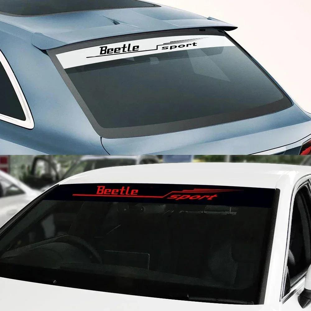 HAT1 Car Exterior Front Window Sticker Windshield Sport Decals for Volkswagen VW Beetle Logo Vinyl Film Waterproof Decor Accessories