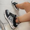 Foreign trade autumn and winter new leopard print sports shoes women's 2025 comfortable casual canvas shoes flat casual Forrest Gump shoes