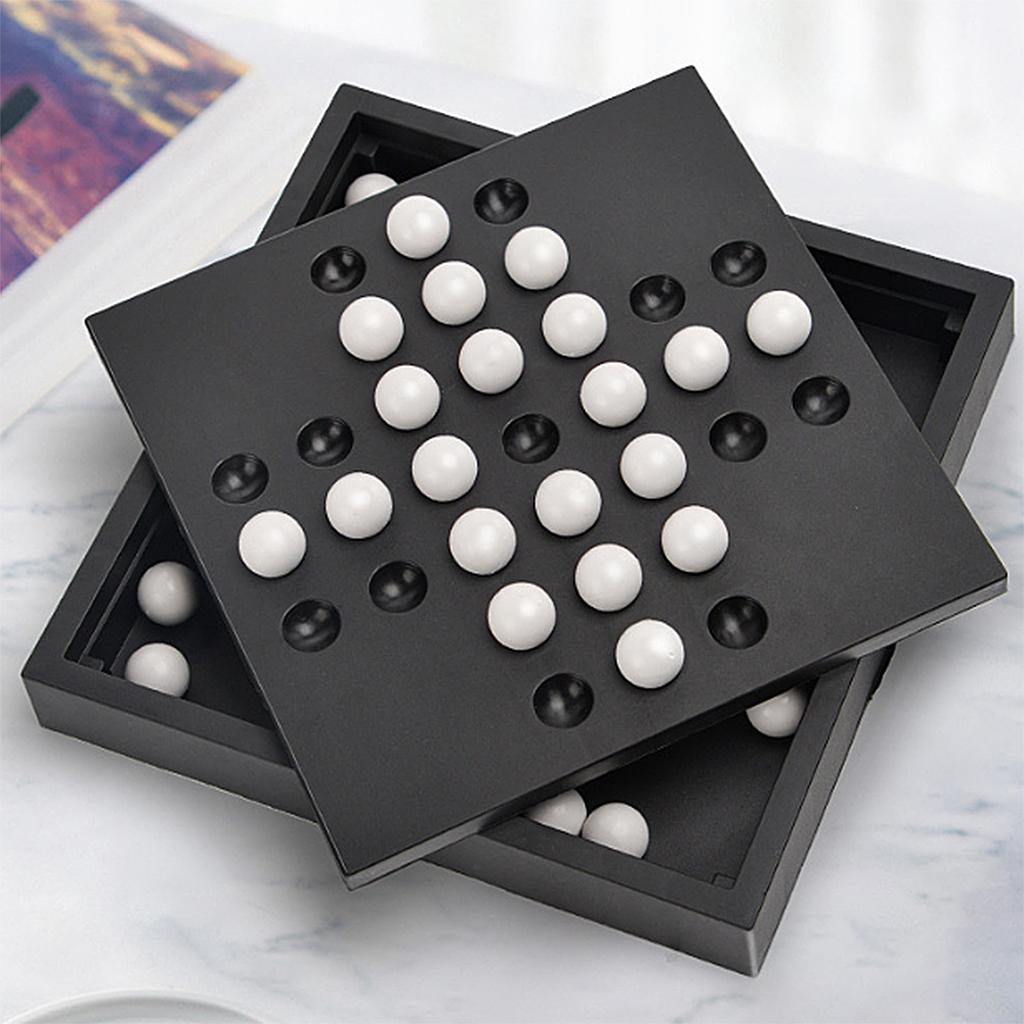 Single Player Strategic Checkers Board Game Puzzle Board Game Toys Indoor Intelligent Board Game for Kids & Adults