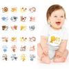 12 Pcs Monthly Stickers Baby Girls Boys Milestone Card Gender Track First Year Month