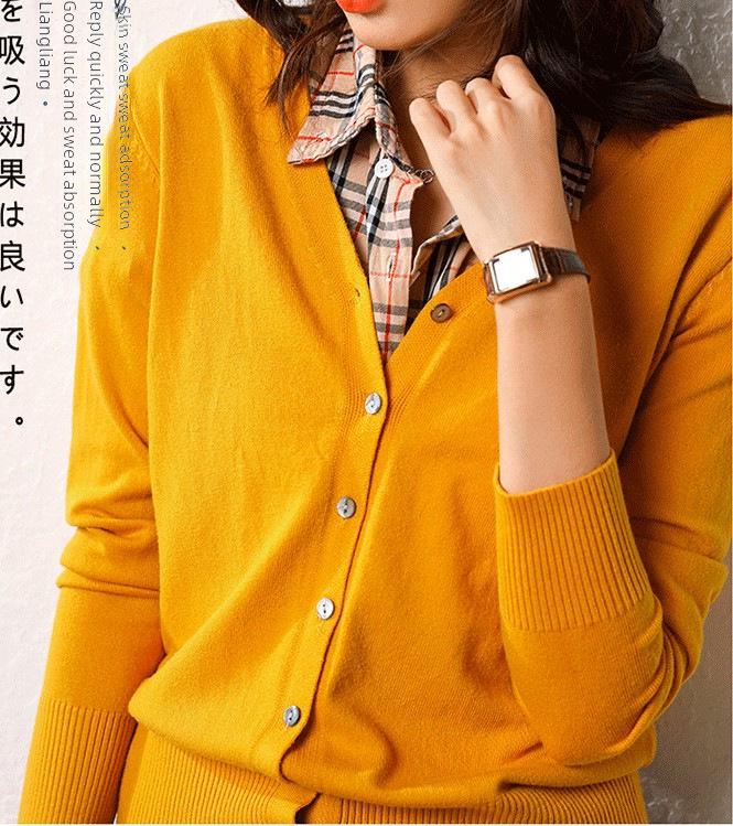 Plus Size V-Neck Cardigan Sweater for Women - Solid Color Knitted Top, Fits Up to 180 Pounds