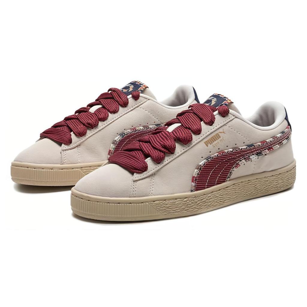 Puma Suede BZ Fringe - Year of the Dragon Unisex Sneakers Cream Warm-White Team-Red 398673-01